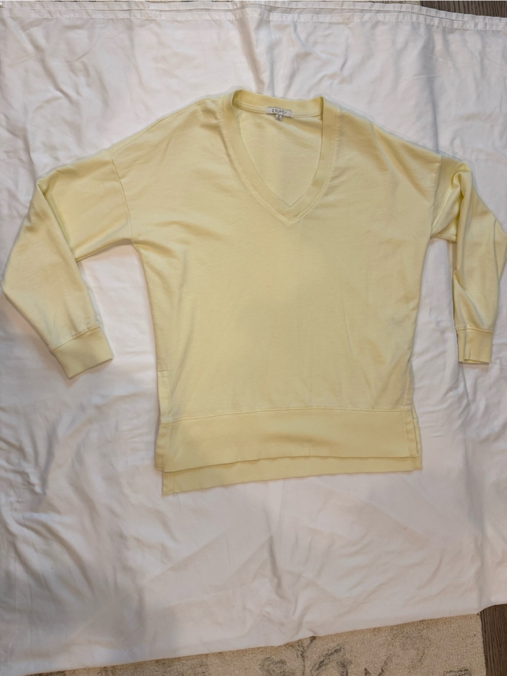 Z Supply Yellow Long Sleeve Top Soft Knit Size XS Casual Basic - Picture 2 of 5